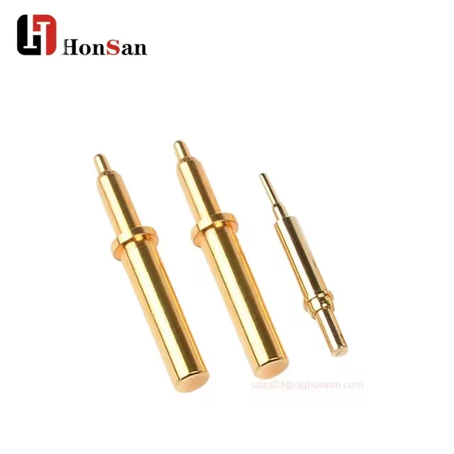 With Good Electrical Conduction Gold Plating Spring Pogo Pin Tube Connector Pin