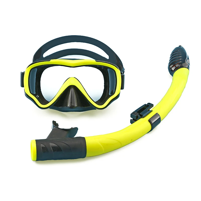 Factory Diving mask set factory tempered glass lens Waterproof diving mask and snorkel set silicone diving snorkel mask set