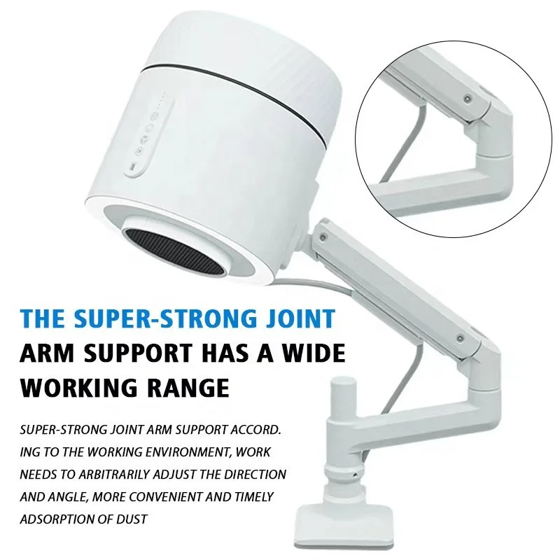 product 2028 latest strong manicure extractor adjustable led lamp at4blanc nail vacuum dust collector for pedicure podiatry salon-2