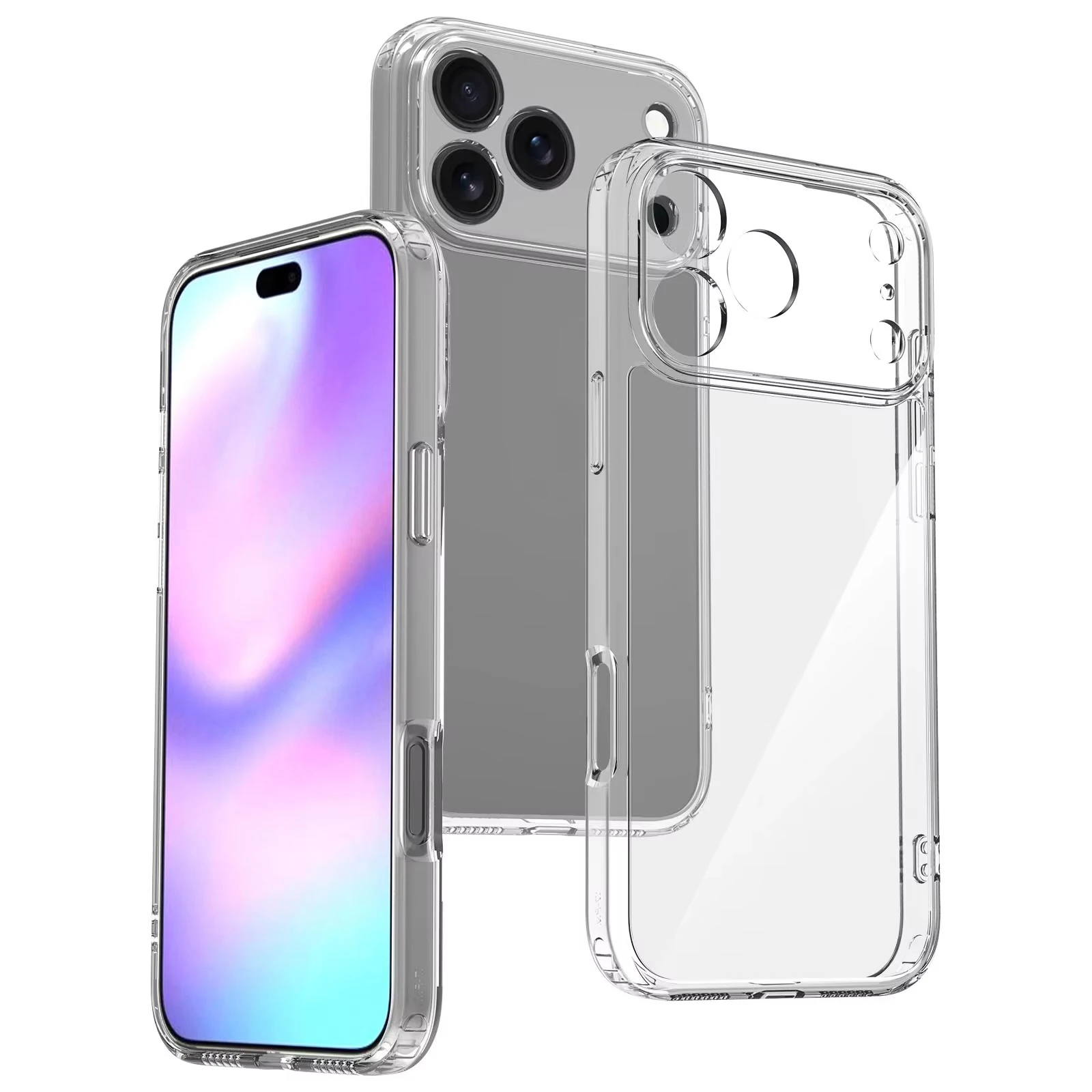 Durable Shockproof Phone Covers Wholesale - OEM/ODM Support Phone Case for iPhone 17 Air 2025 Clear Acrylic Small Lens Hole