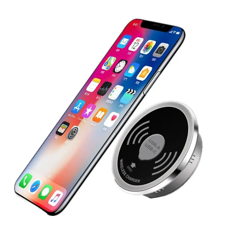 2021 бесплатный образец лидер продаж беспроводное зарядное устройство с сертификатом QI для быстрой зарядки интеллектуальная мебель встроенное