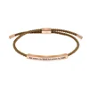 Brown rope rose gold bracelet g3713