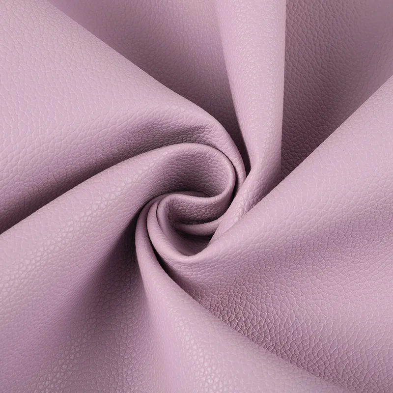 Yellow Faux Leather Upholstery Fabric Synthetic Leather Fabric For Bags