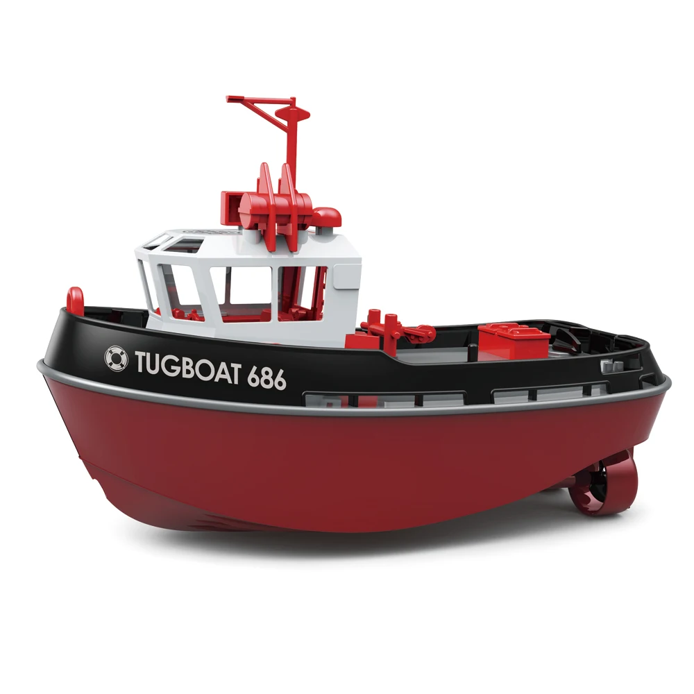 Remote Control Tugboat 1:72 Electric Boat Water Toy Charging Battery Operated Simulation RC Cargo Ship Model Toy