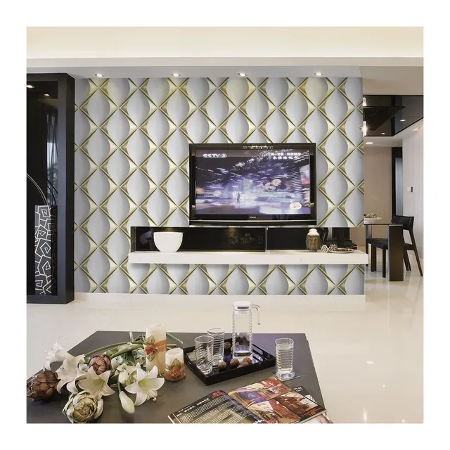 Living room 3d wallpaper papel tapiz decor Suede Foam wallpaper 3D Geometric Wallpaper For home/Hotel/bar/KTV