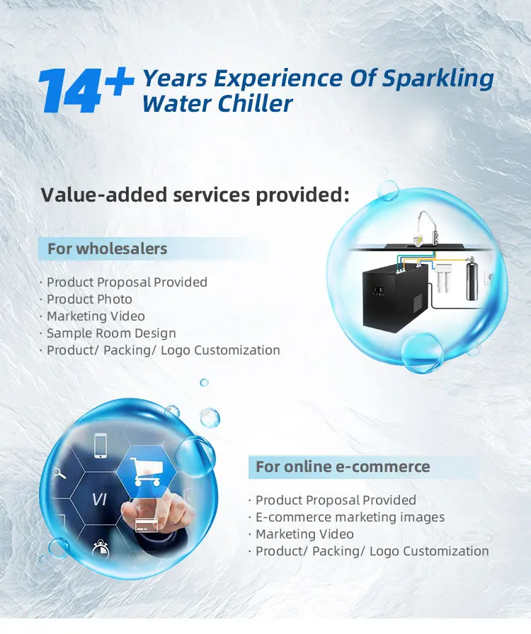 Jnod Commercial Chilled Sparkling Water Faucet Home Instant Sparkling