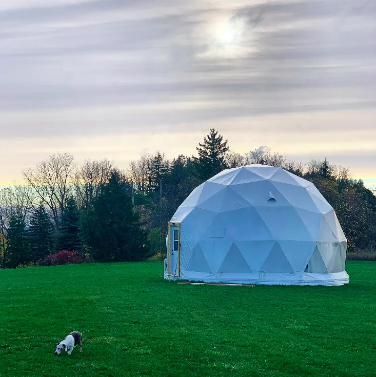 Glamping Igloo Geodesic Domes House 7m Dome Tents With Solar Panel Dome ...