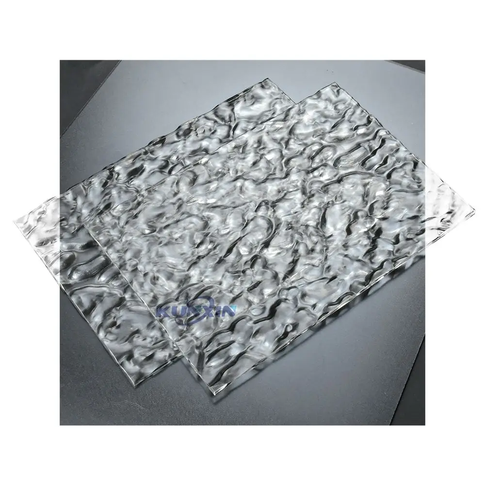 BXです❣️4枚セット　水の波紋 アクリルカード 確認用　0808 Kunxinインテリアデザインウォーターパターンアクリルプレート