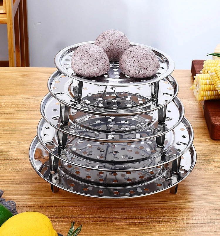 DD932 Round Stainless Steel Rack Steaming Stand Racks Insert Stock Pot Tray  Stand Pressure Cooker Cooking Steamer Stand