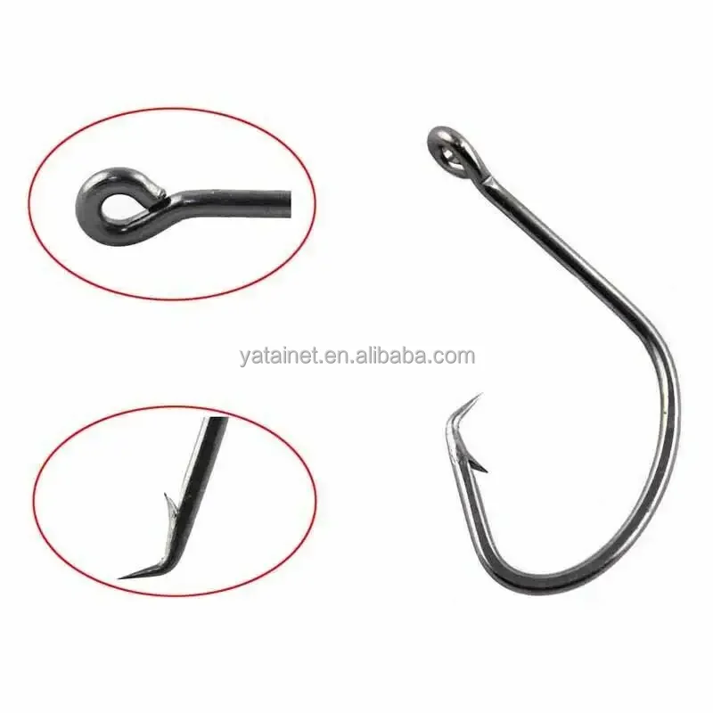 7381 Fishing Hooks Black Color OctopusCircle Sport Circle Fish