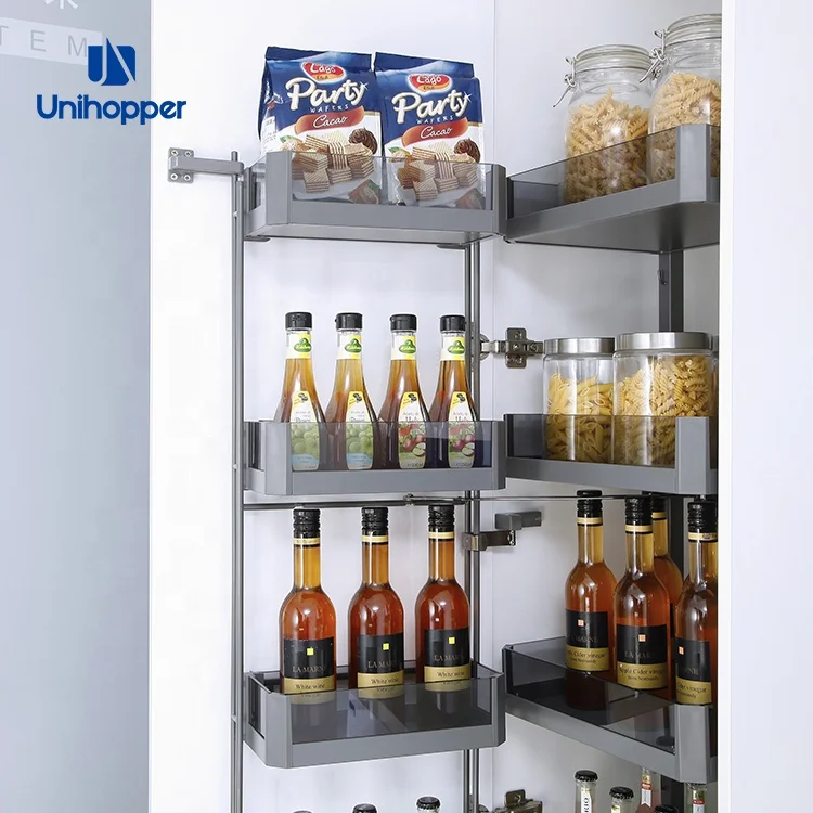 Unihopper Kitchen Cabinet Storage Swivel Pull Out  Pantry Glass Basket Units Organizer Tall Unit Basket