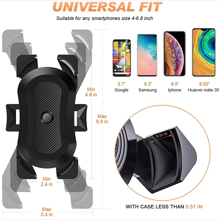 Оптовая продажа, новинка 2021, лидер продаж, высокое качество, индивидуальный логотип, подставка для мобильного телефона, велосипедные аксессуары, держатель для телефона, велосипед