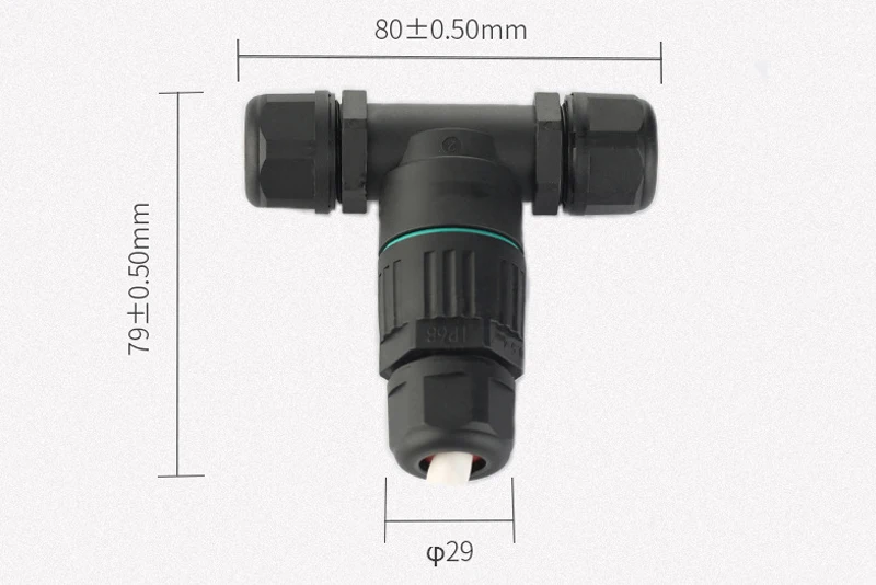 Waterproof 450V 32A IP68 3pin 5pin T Type watertight cable connector