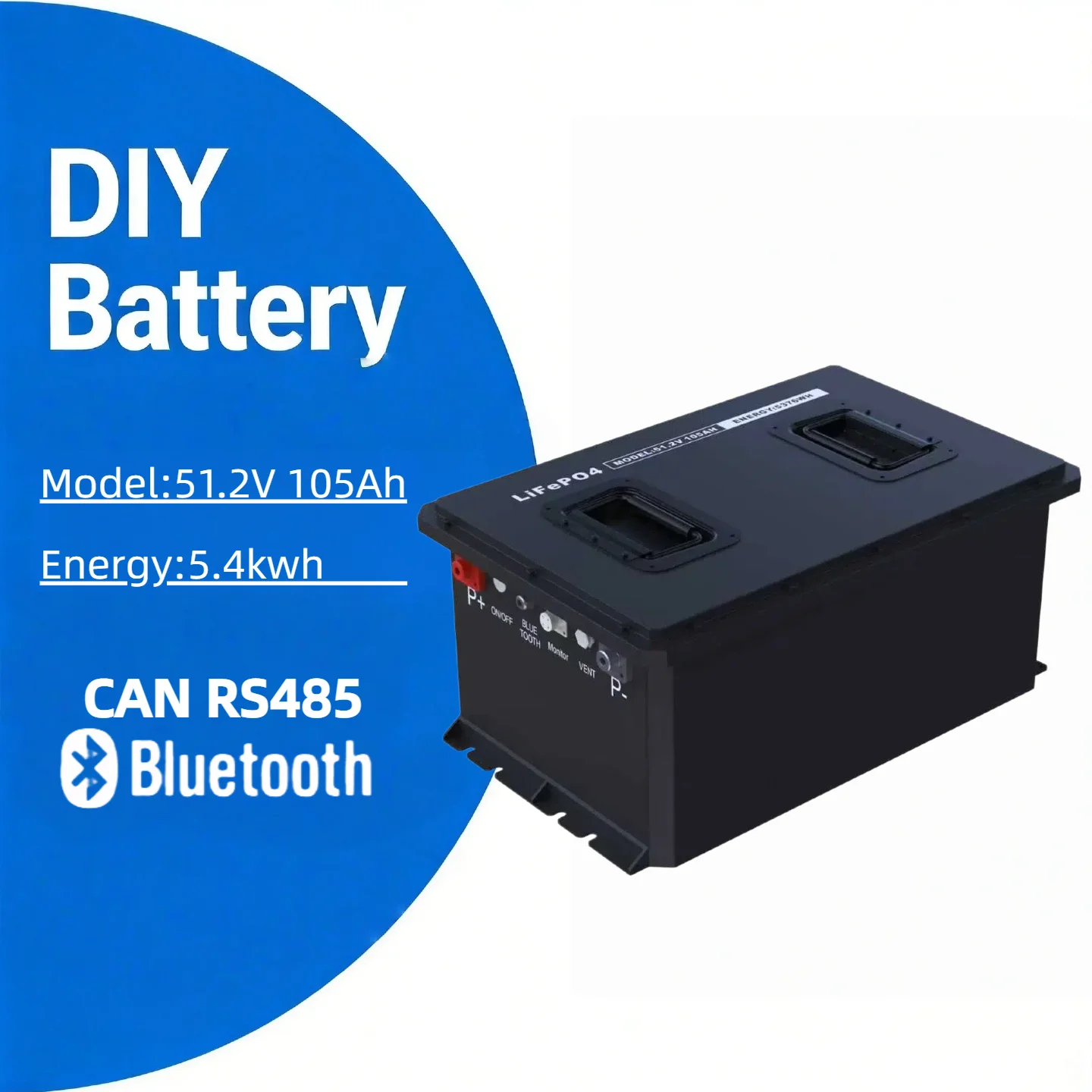 US Stock 48V 24V 51.2v 100Ah 200Ah 300Ah 400Ah 600Ah Solar Lithium Battery 6000 Deep Cycle Lithium Iron LifePo4 Battery