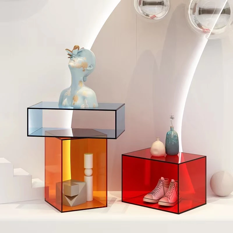 Customized Rectangular Acrylic Display Stand Modern Exhibition Stand Plinth Cube  Acrylic Display Stand