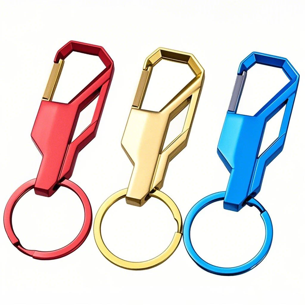 High Quality Style Custom Metal Carabiner Keychain Brass Alloy Heavy Duty Key Chain for Souvenir