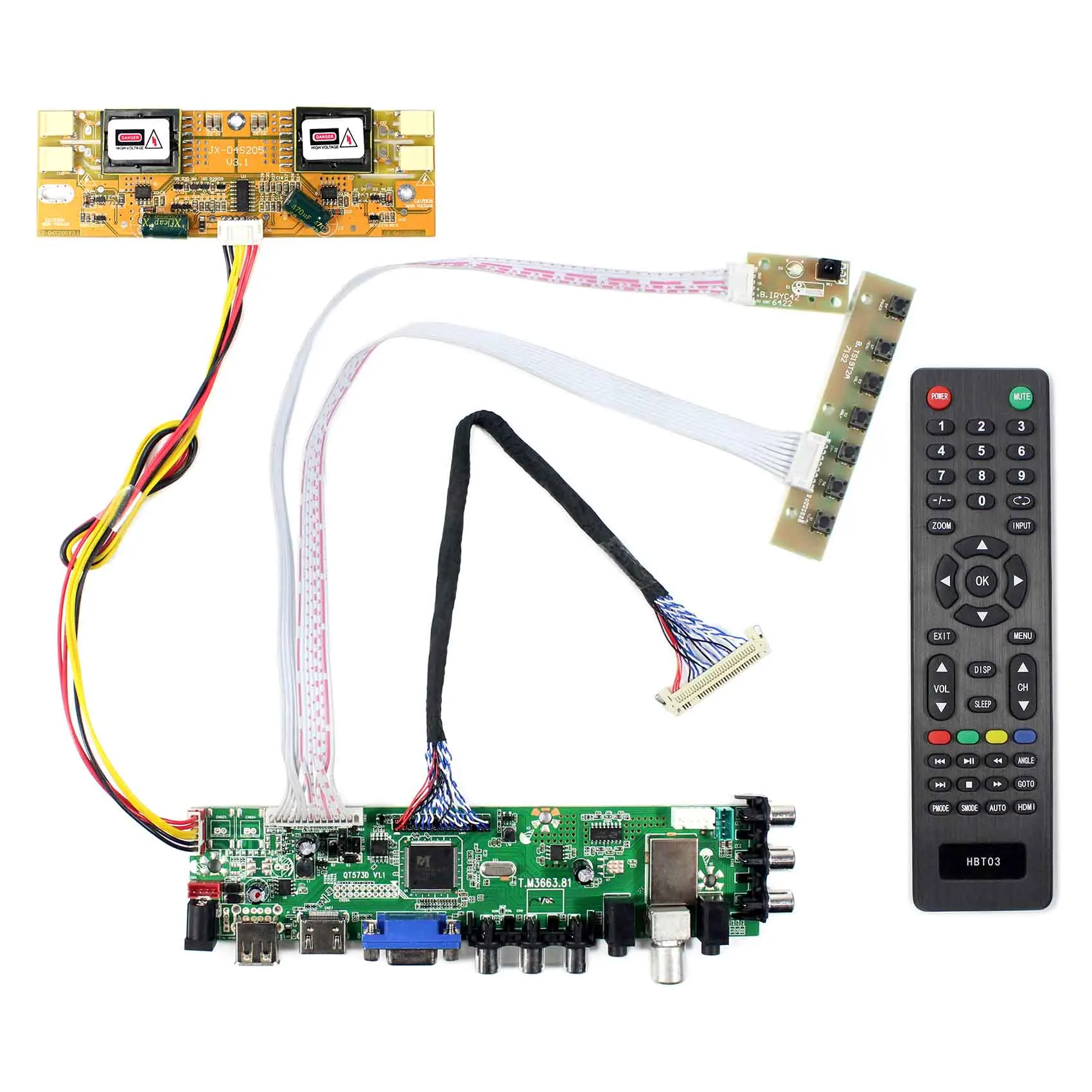 H Vga Av Usb Atv Dtv Lcd Controller Board T.m3663.81for 20.1inch/22inch  1680x1050 Tft Lcd Panel Display - Buy Universal Lcd Controller Board,Custom  Lcd Display,Digital Tv Board Product on Alibaba.com