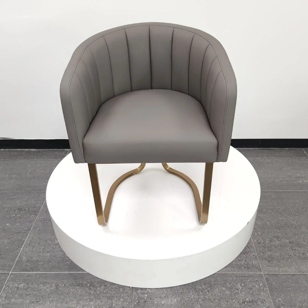 Wholesale Beauty Salon Casual Living Room Single Gray Velvet Modern Luxury Armchair