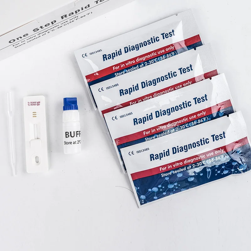 Toxoplasma Rapid Diagnostic Test Cassette Elisa Kit Home Use Veteriner TOXO Igg Igm Test Kit Manual Plastic