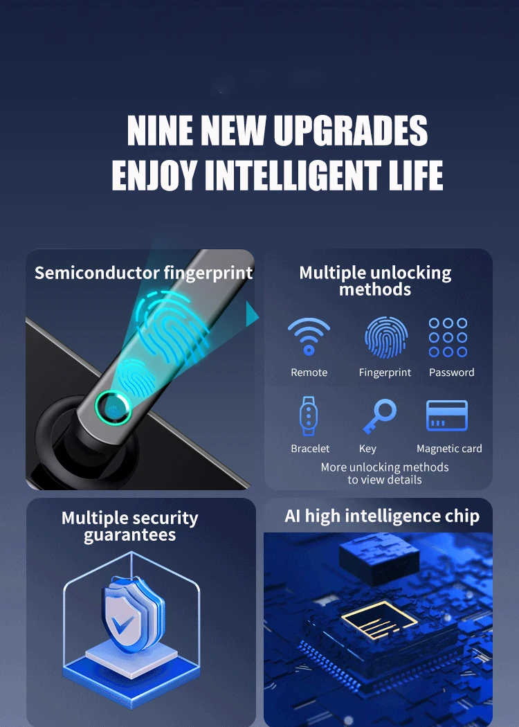 Fingerprint Intelligent Keyless Smart Door Lock