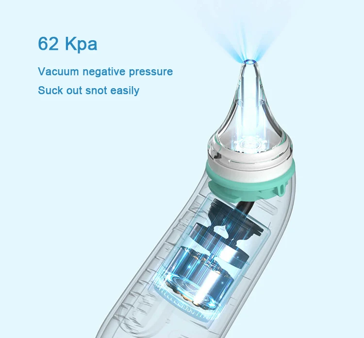 Built-in HD Camera Rechargeable Children Vacuum Aspiration Infant Nose Cleaner Pump Silicone Electric Baby Nasal Aspirator