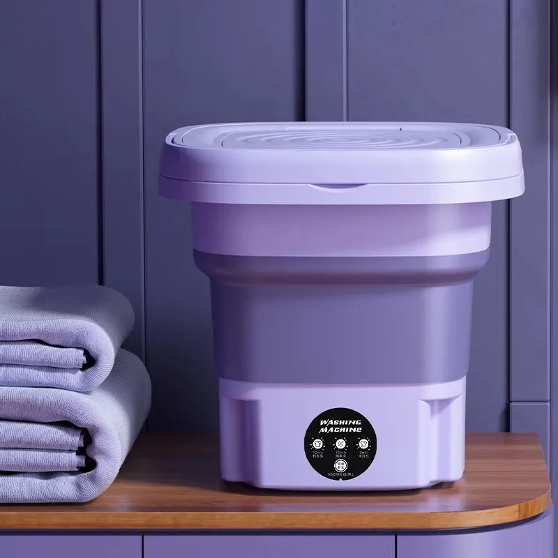 Hot Selling  Portable Washing Machine 8L High Capacity Mini Washer Foldable Washing Machine with 3 Modes  Half Automatic Washt