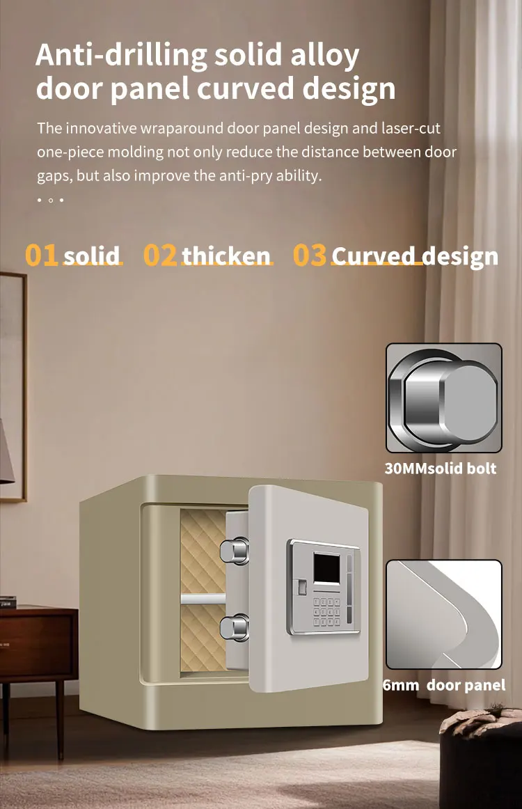 CEQSAFE Excellent Standard Digital Electronic Hotel Room Fingerprint Safe Box with Digital Password Lock manufacture