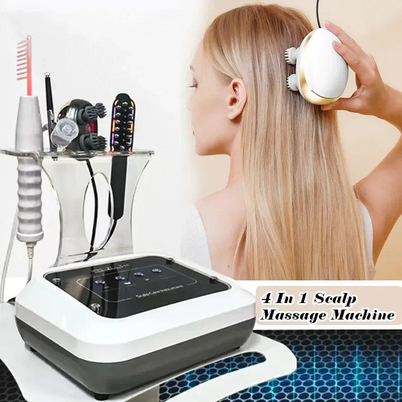 Multifunction Scalp Health Treatment Machine Electric Hair Brush Massager Spray Vibration for Hair Care Head Hair Growth Massage
