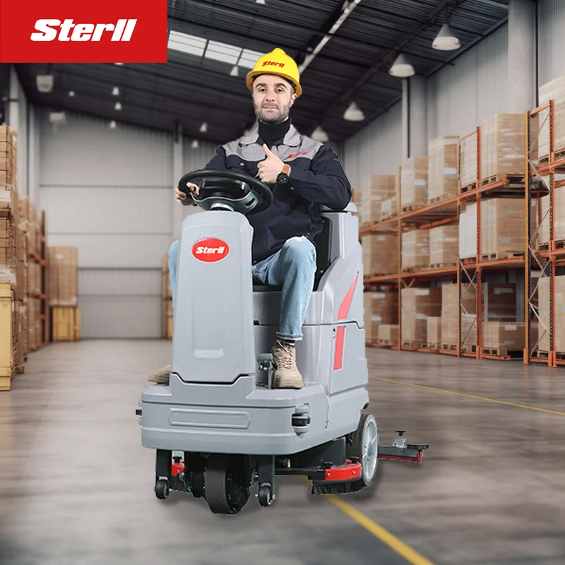 מקרצף רצפות של מגרש חניה Sterll SX750 מקרצף רצפות אפוקסי מקרצף רצפות מסחרי