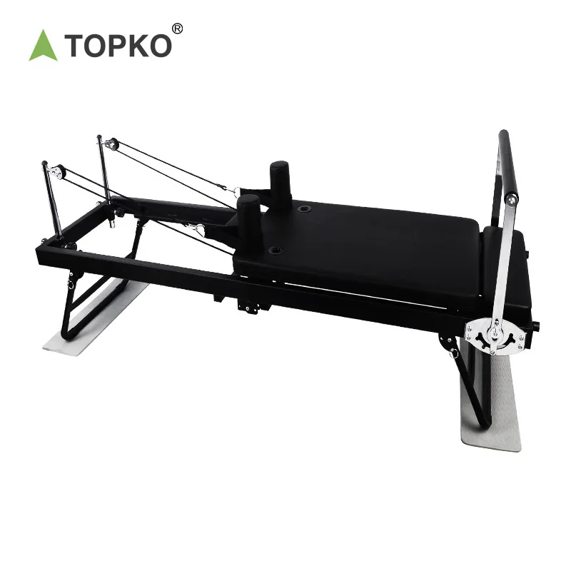 TOPKO Home Use Portable Pilates Reformer Machine for Beginner Yoga Fitness Adjustable Foldable Pilates Reformers
