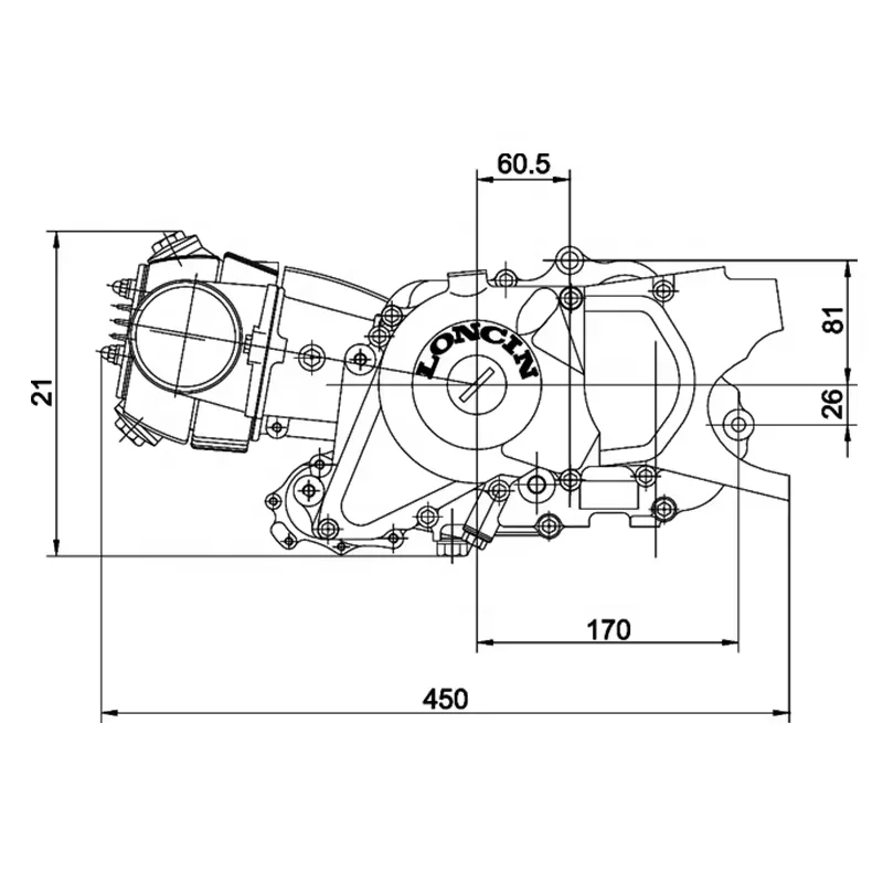 CQJB Motorcycle Engines 50cc 2 Stroke Scooter Engine Parts