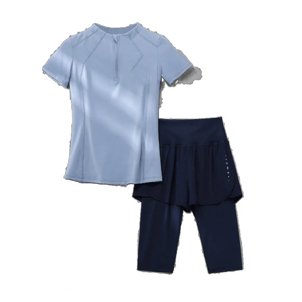 Quick Dry Smooth Comfortable Breathable Anti-Odor Short Sleeve Custom Running Fitness Women Cycling Sets 100%