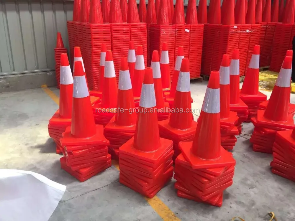 20 Years Manufacturer Beijing Roadsafe Wholesale 30/45/70/75/90cm Orange Traffic Flexible PVC Safety Cones Supplier