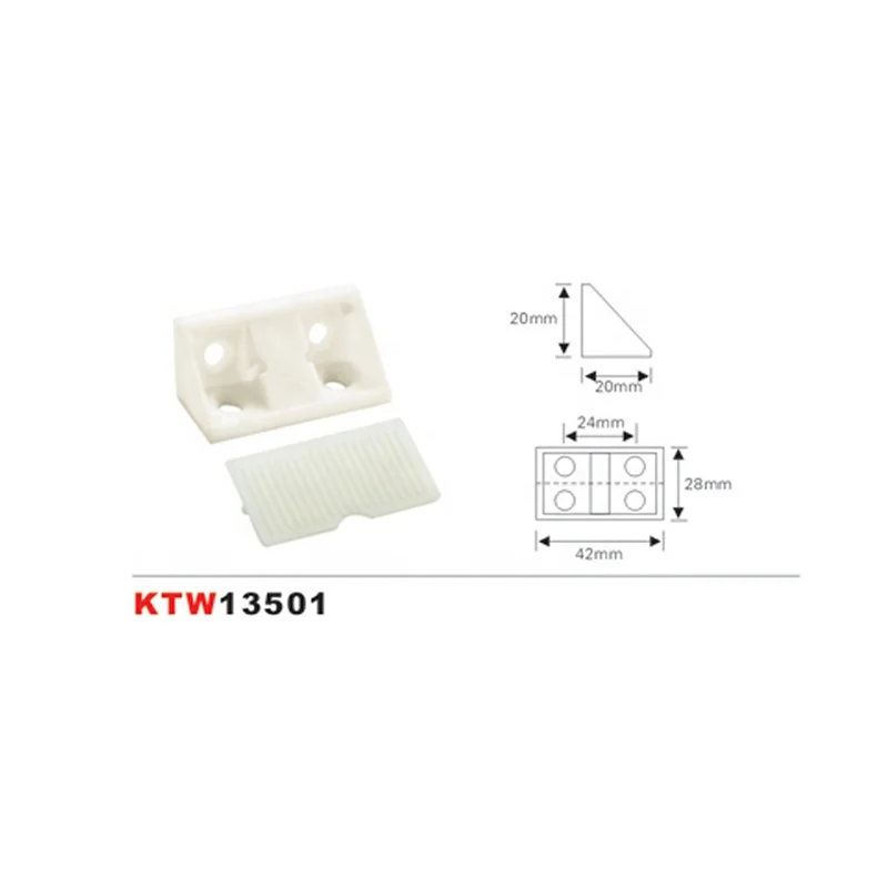 Lot De 48 équerres De Fixation En Plastique Transparent - 4 Trous, Dimensions 42.5x20x20mm, Pour Meubles