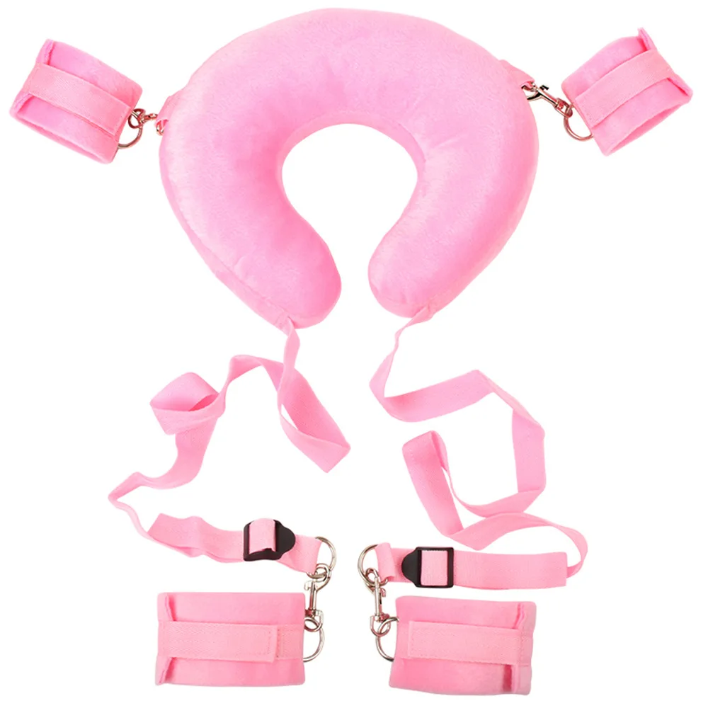 Ensemble d'accessoires BDSM érotiques pour adultes, comprenant des menottes amovibles pour femmes, un coussin et des cordes. Jouets sexuels pour femmes._voghion.com