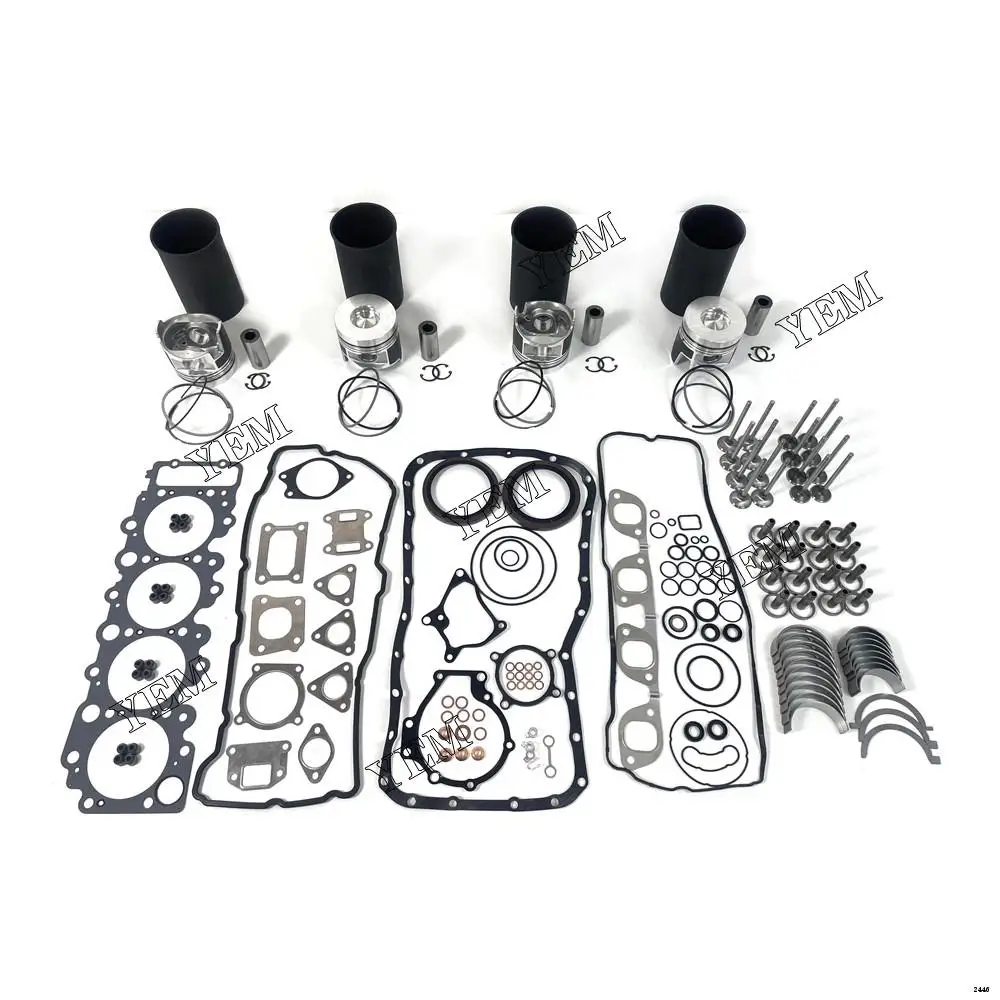 Overhaul Kit With Pistons Rings Set Full Gasket Kit Engine Bearings Valve For Isuzu 4HL1