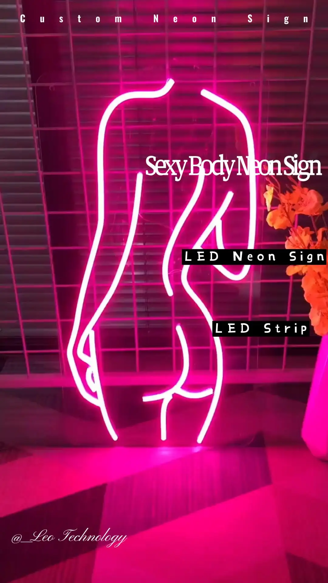 Decorative Wall Led Strip Salon Neon Sign Ladies Body Shape Led Light Up Sign Sexy Neon Sign 4222