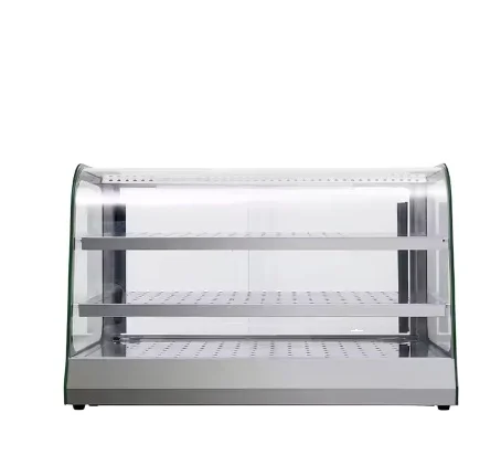 Counter Curve Glass Pizza Chicken Pie Commercial Hot Food Warmer Electric Display Showcase Bakery Snack Food Chicken