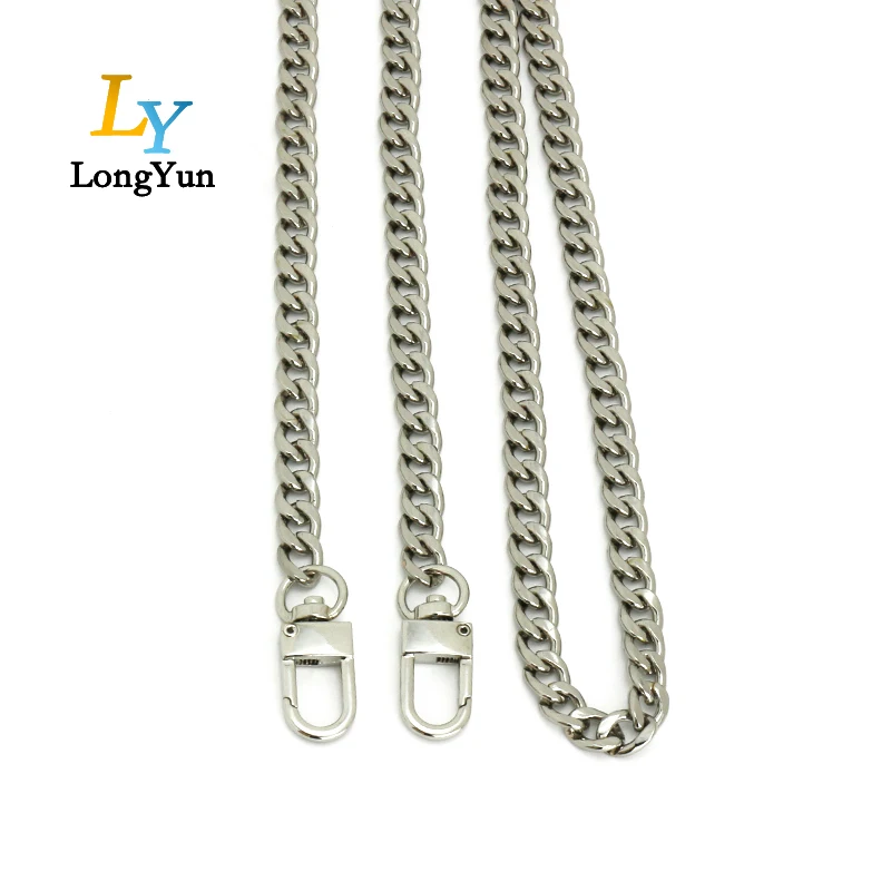 Shoulder strap metal chain silver