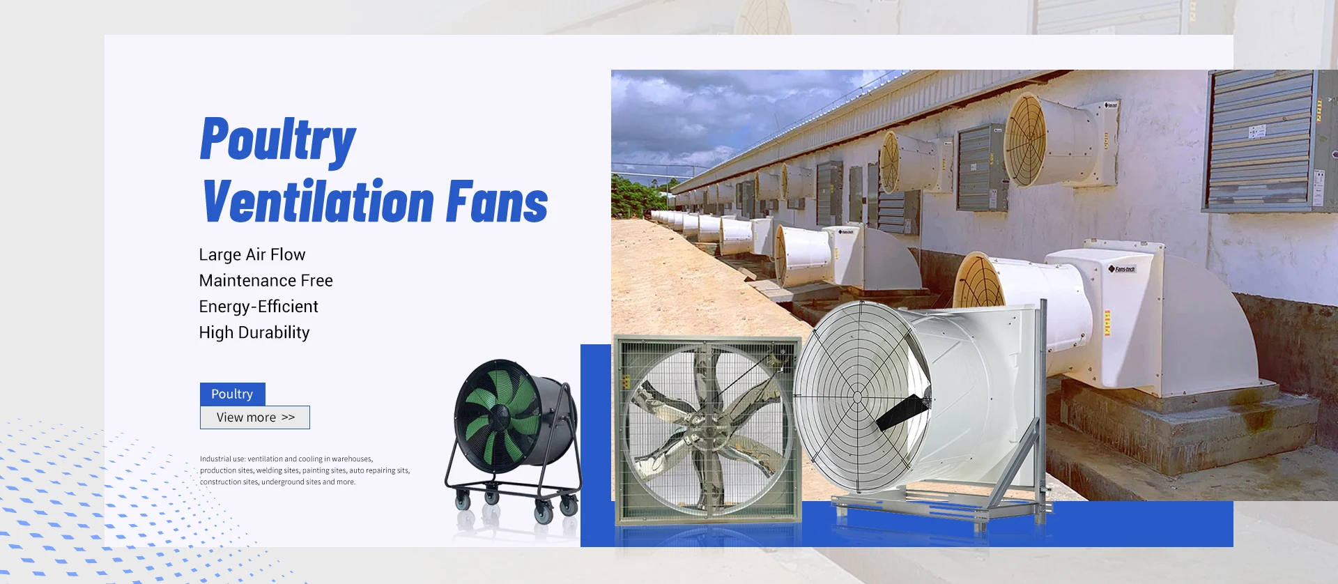Wall Mounted Exhaust Fan, 36in/50in, Steel - detail 2