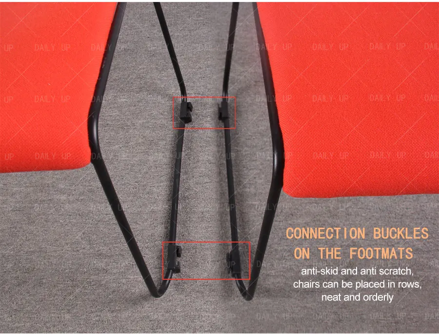 Stackable Sled Dining Chair With Padded Cushion living room chair leisure chair