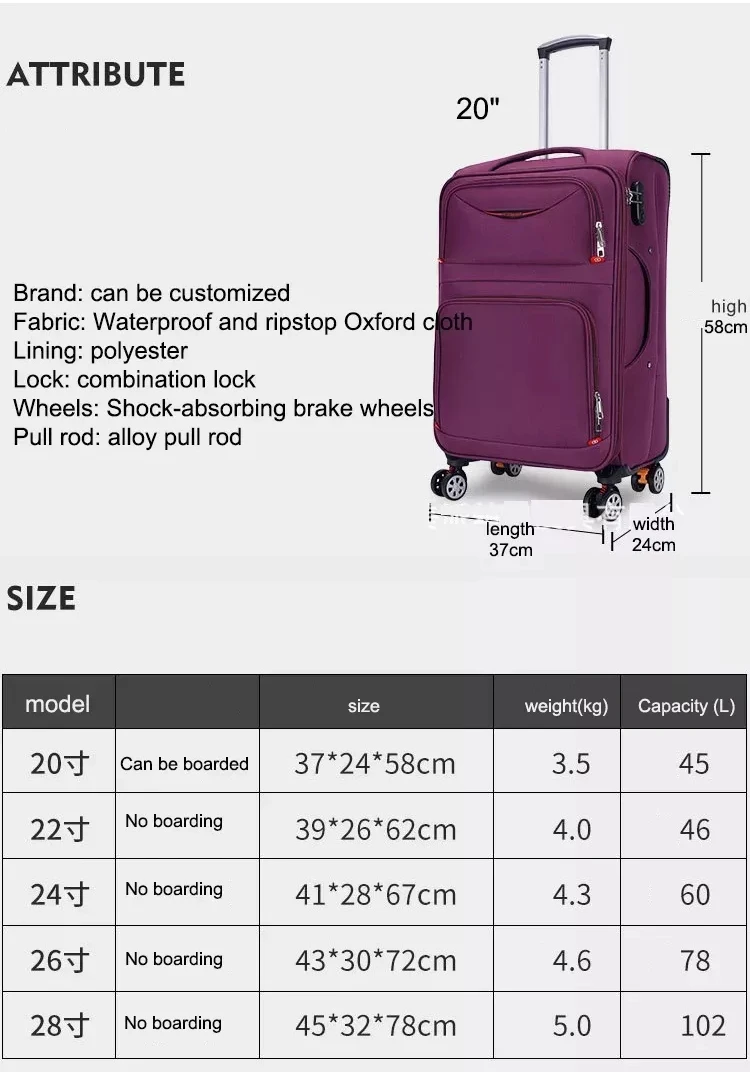 Professional Suitcase Trolley Rolling Luggage High Quality Durable ...