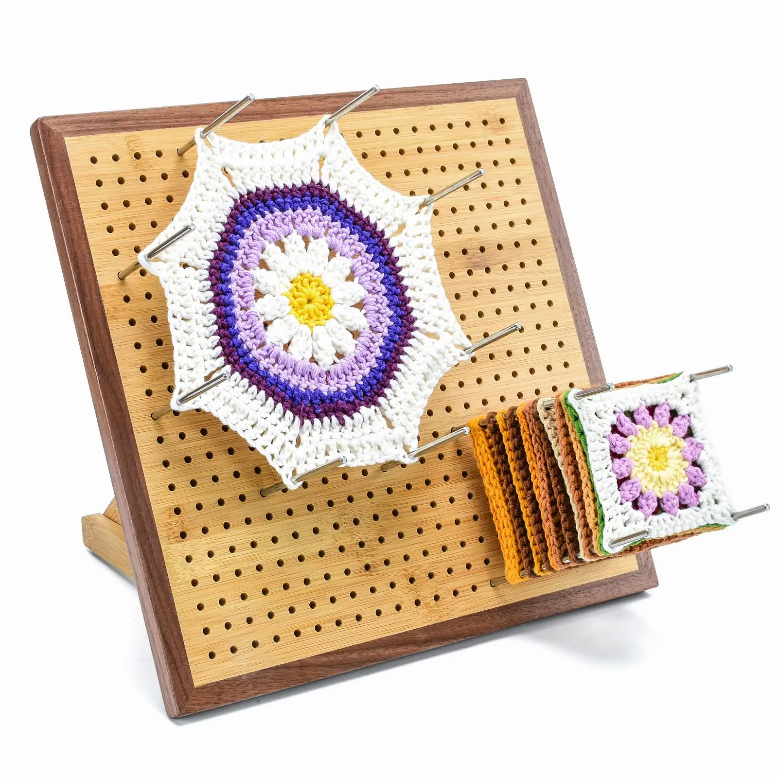 Crochet Blocking Board Crochet Gift For Granny Square Lovers Bamboo