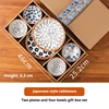 Chocolat+Bleu - Coffret cadeau 4 bols 2 assiettes