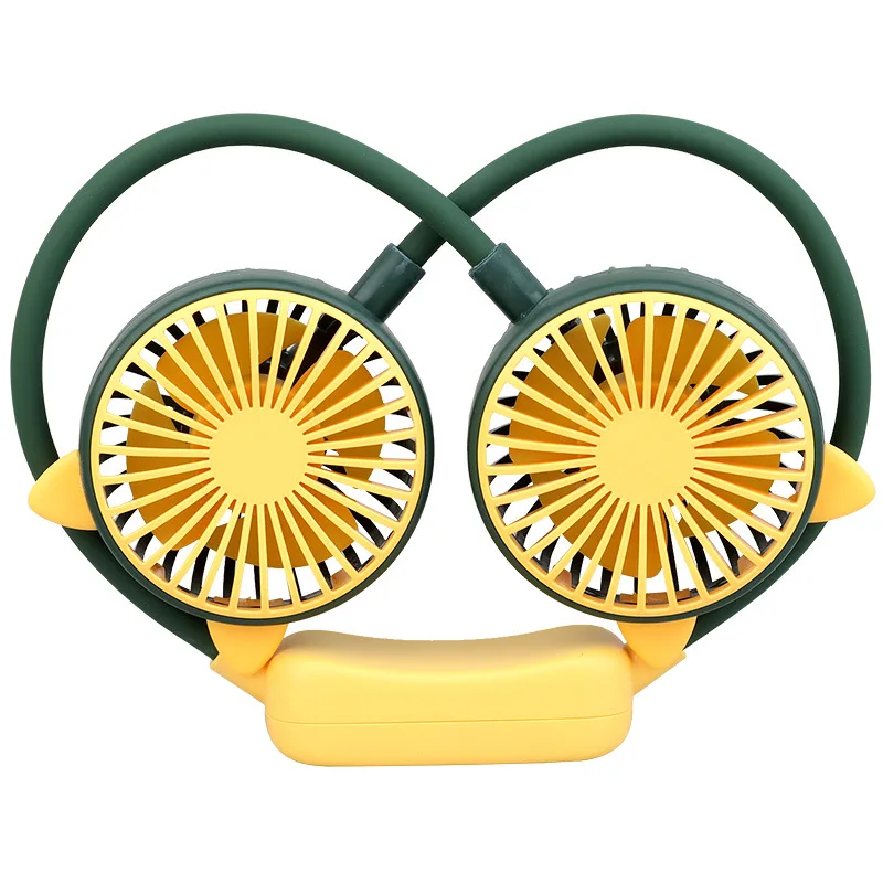 Cute Cartoon Portable Neck Fan Usb Rechargeable Bladeless Hanging Neck