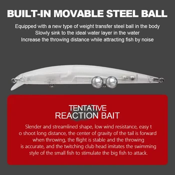 Lures Fishing Wholesale 11g/15g Floating Minnow Lure Hard Bait Beach Pesca Bass Fishing – Minnow – view 5