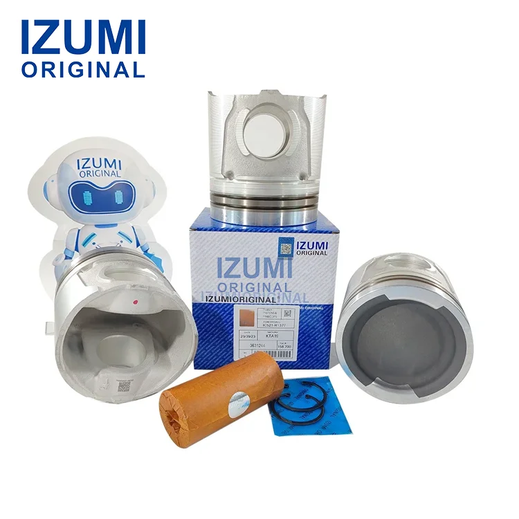 Ricambio diesel originale IZUMI: pistoni per motori Cummins K19, KTA19, QSK19, codici 4918058, 4352366, 2243889, 3096682, 3631244, 224-3889