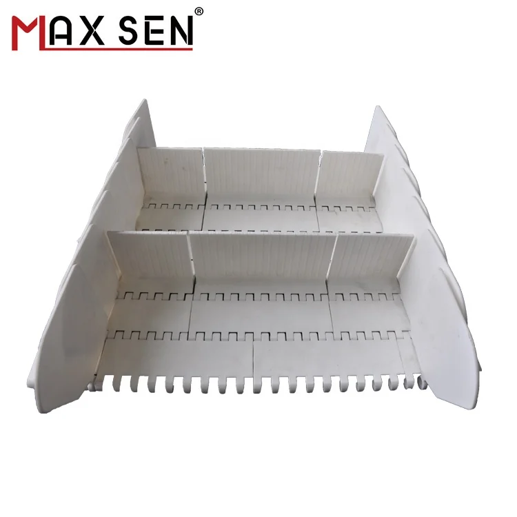 Straight Running Plastic Wheel Modular Conveyor Belt with Cleat and Flight in Conveyors