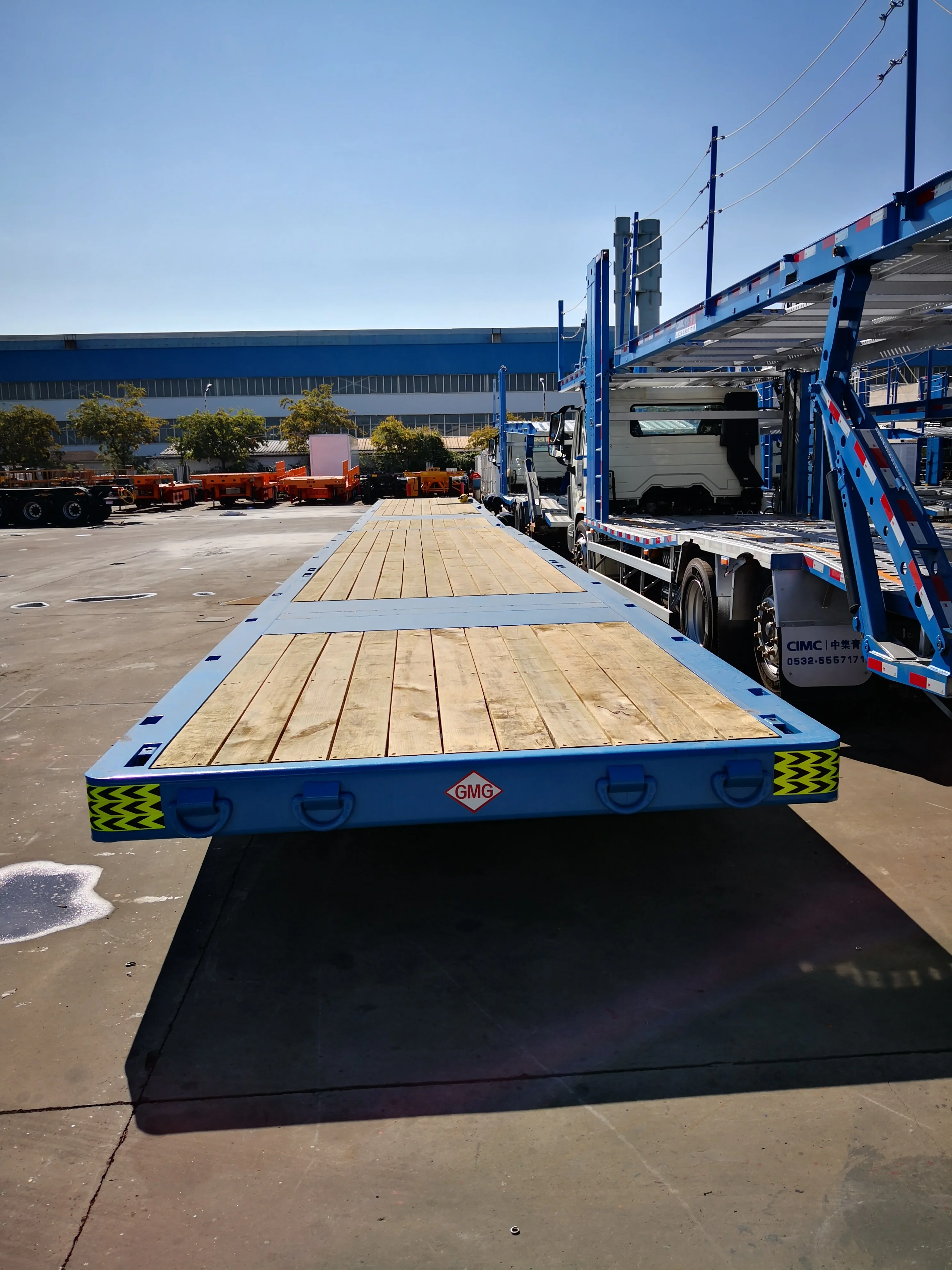 China-Made CIMC Mafi Container Flatbed Semi-Trailer Gooseneck New Steel Model 120000kg Payload for Container Loose Cargo