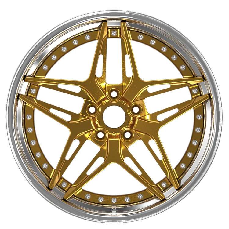 R19 Rim Cerchi 19 8 Silver and Gold Wheels Chromatography Rims 2 Piece ...